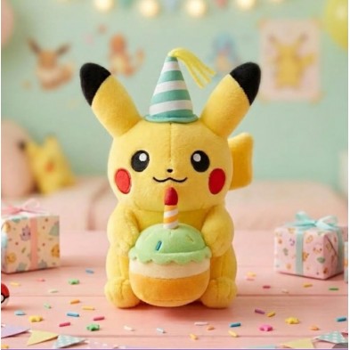 pokemon 生日13cm毛公仔匙扣 比卡丘